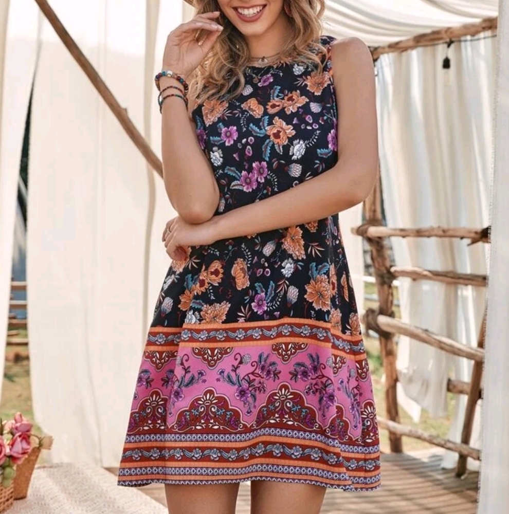 Women's beautiful floral dress